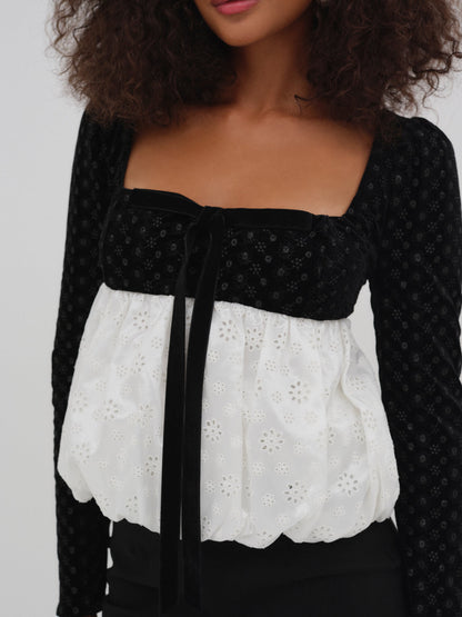 Elisa Bubble Top - White | For Love and Lemons