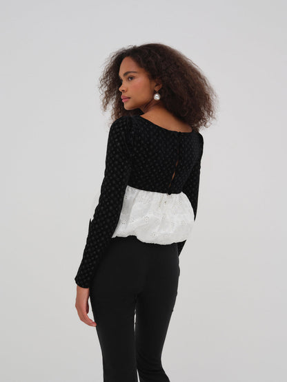 Elisa Bubble Top - White | For Love and Lemons