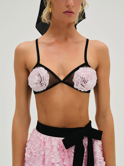Nicolette Bra Top - Pink | For Love and Lemons