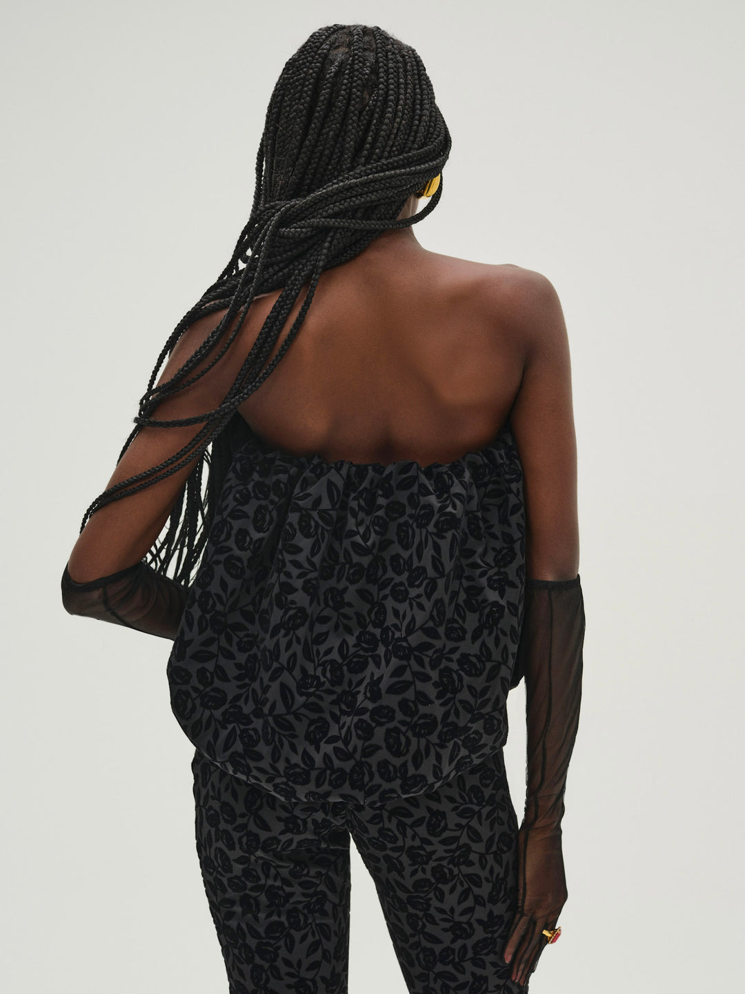 Midnight Velvet Bubble Top - Black | For Love and Lemons