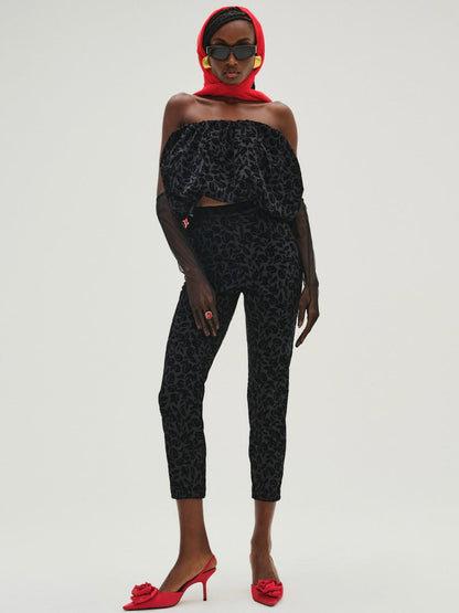 Midnight Velvet Bubble Top - Black | For Love and Lemons