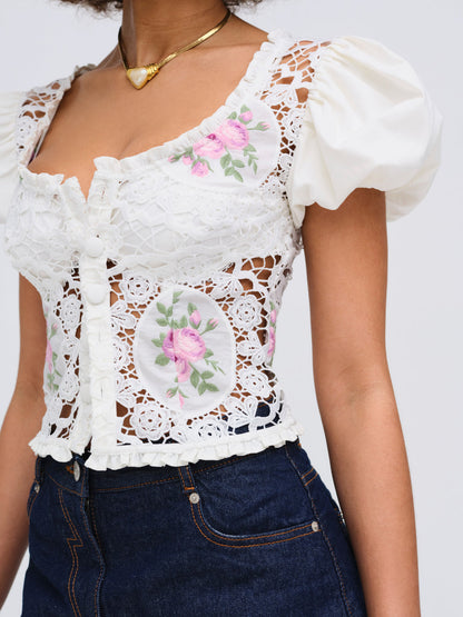 Bordeaux Top - Pink | For Love and Lemons