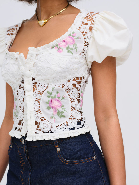 Bordeaux Top - Pink | For Love and Lemons