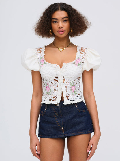 Bordeaux Top - Pink | For Love and Lemons