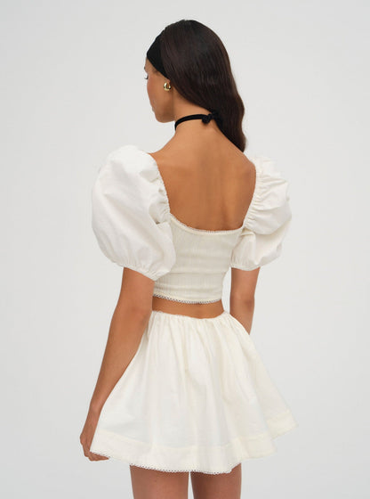 Billie Pointelle Top - Cream | For Love and Lemons
