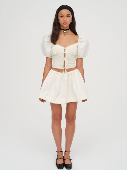 Billie Pointelle Top - Cream | For Love and Lemons