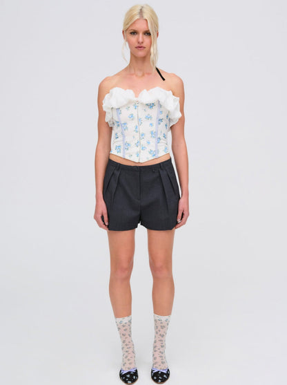 Evelyn Corset Top - Blue | For Love and Lemons