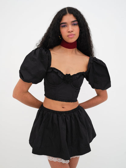 Maye Crop Top - Black | For Love and Lemons