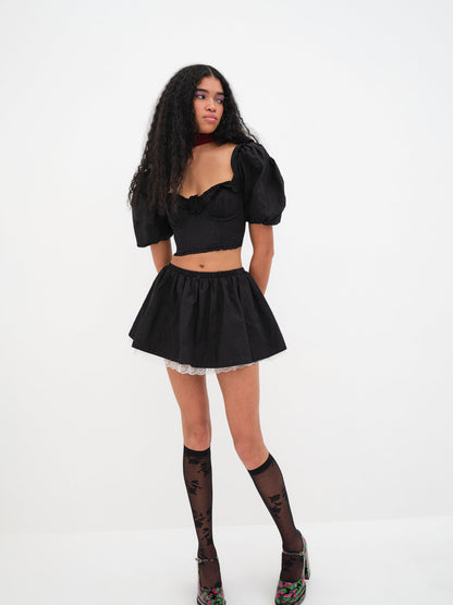 Maye Crop Top - Black | For Love and Lemons
