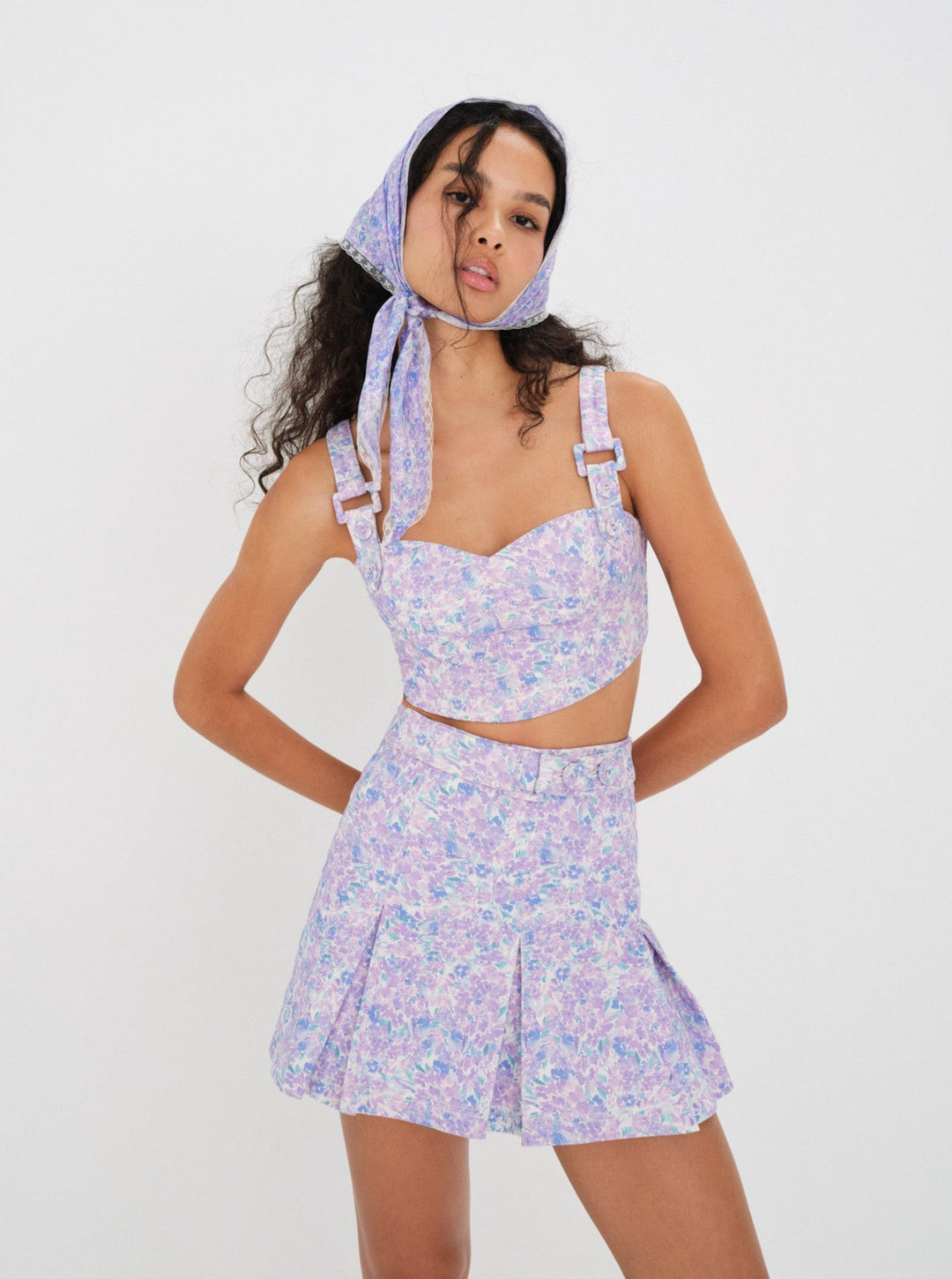 Lou Crop Top - Purple | For Love and Lemons