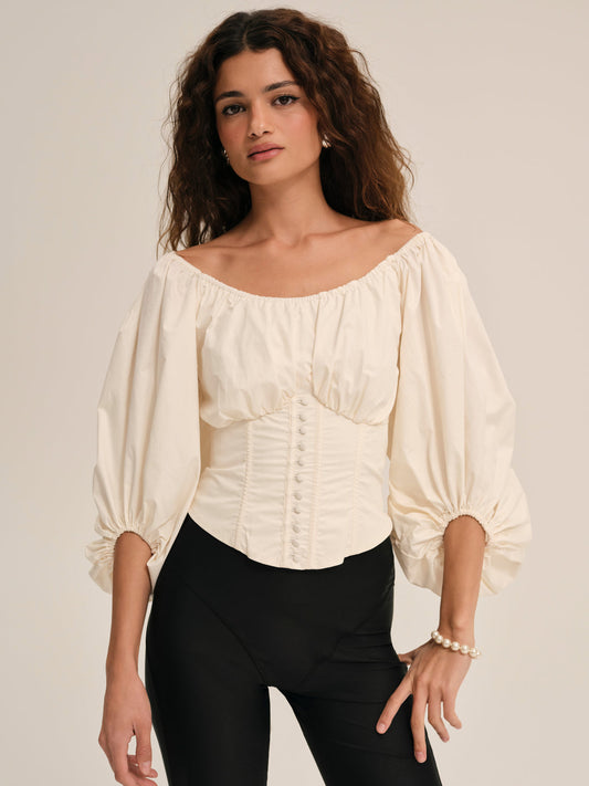 Marion Blouse - Cream | For Love and Lemons
