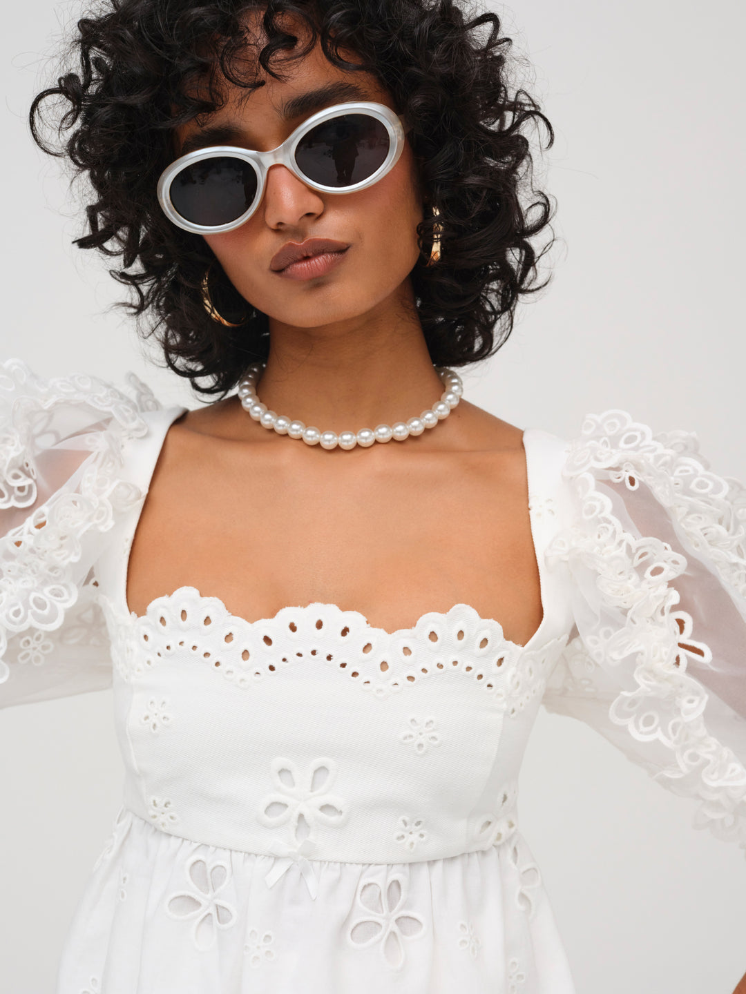 Daisy Eyelet Top - White | For Love and Lemons