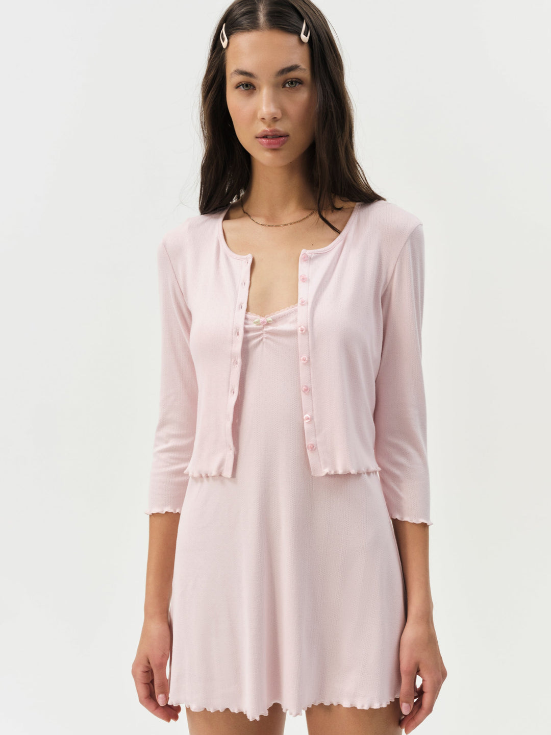 Elliana Cardigan - Dusty Pink | For Love and Lemons