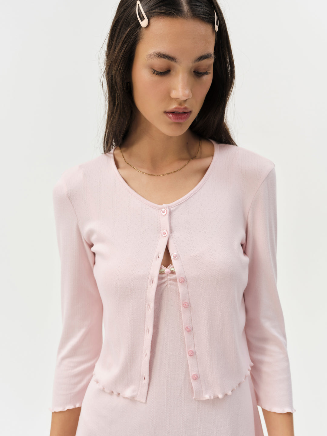 Elliana Cardigan - Dusty Pink | For Love and Lemons