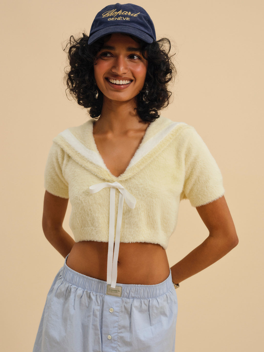 Kimmy Sailor Sweater Top - Yellow | For Love and Lemons