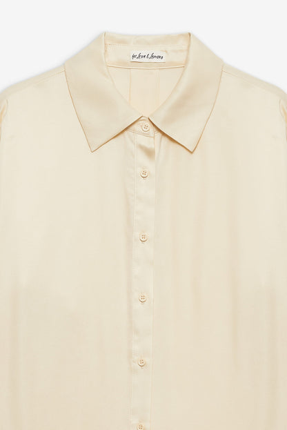 Clarabell Button Down Shirt - Yellow | For Love and Lemons
