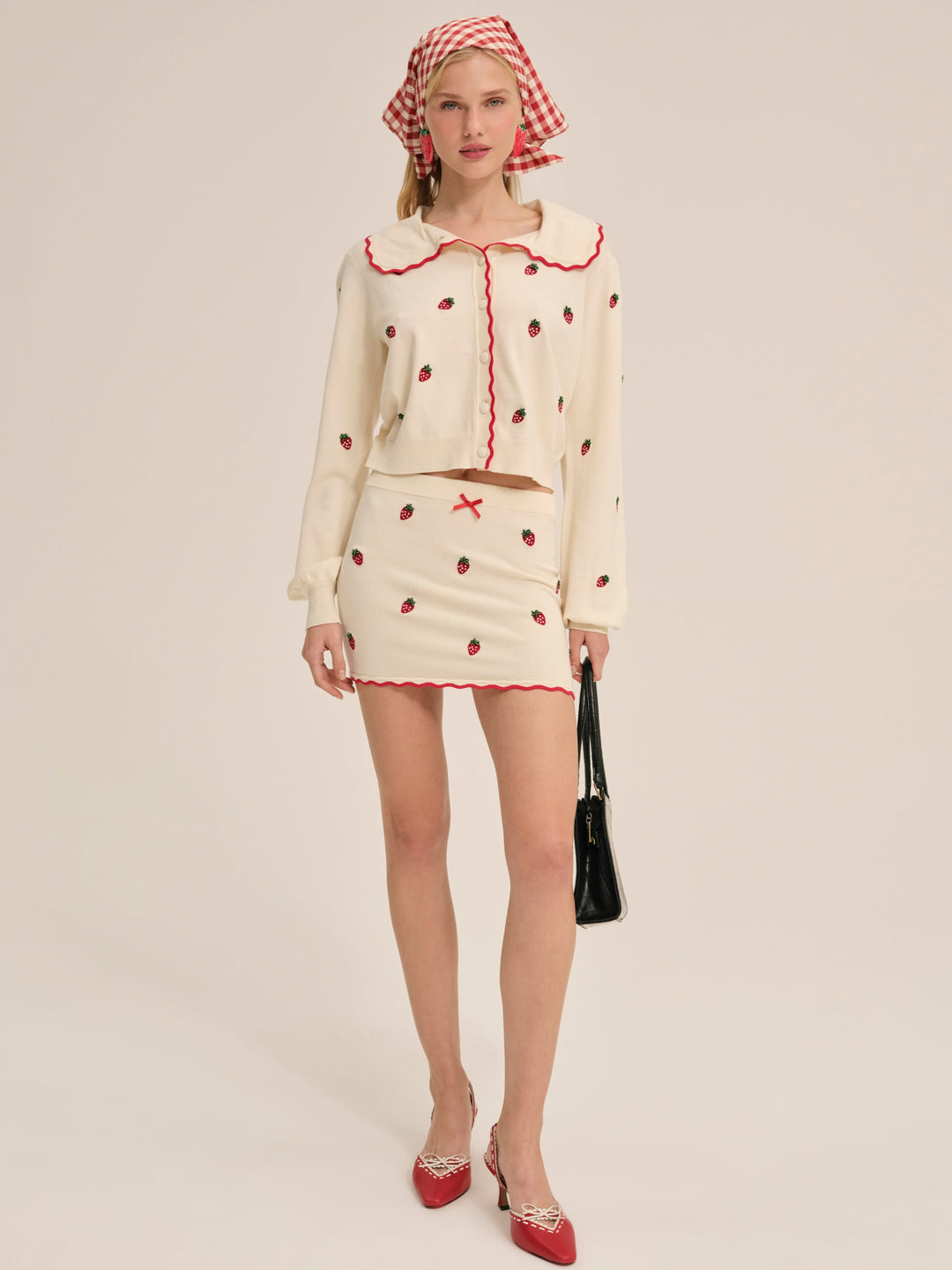 Strawberry Jam Cardigan - Cream | For Love and Lemons
