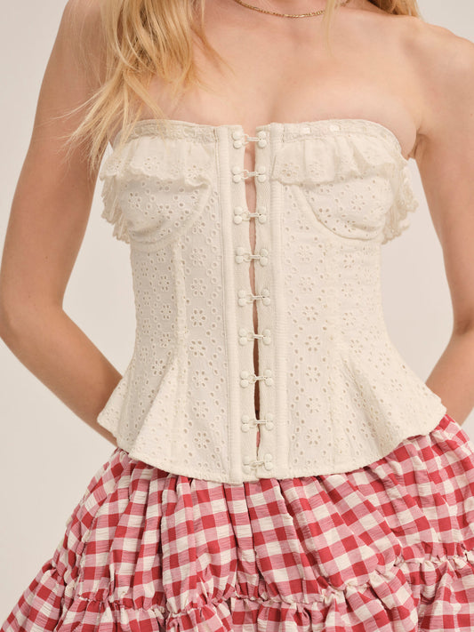 Tea Time Corset Top - Cream | For Love and Lemons
