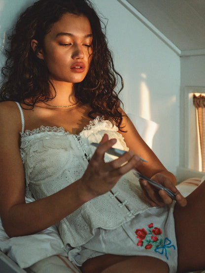 Tea Time Corset Top - Cream | For Love and Lemons