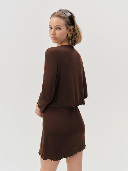 Elliana Cardigan - Chocolate | For Love and Lemons