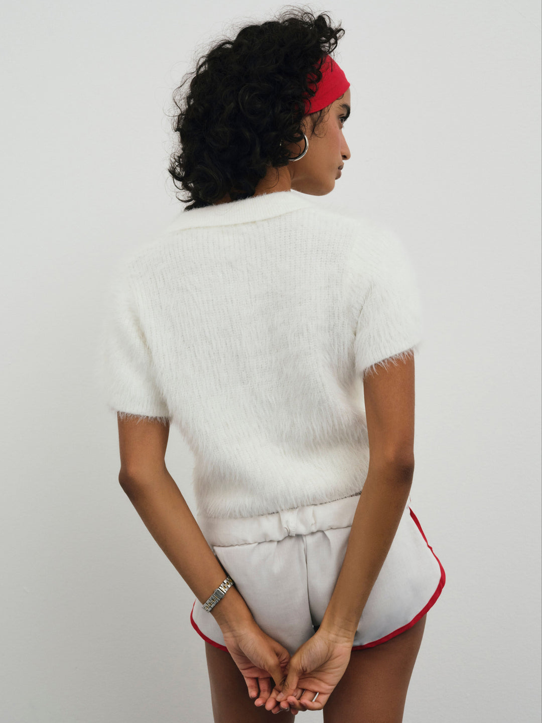 Fuzzy Knit  Top - White | For Love and Lemons