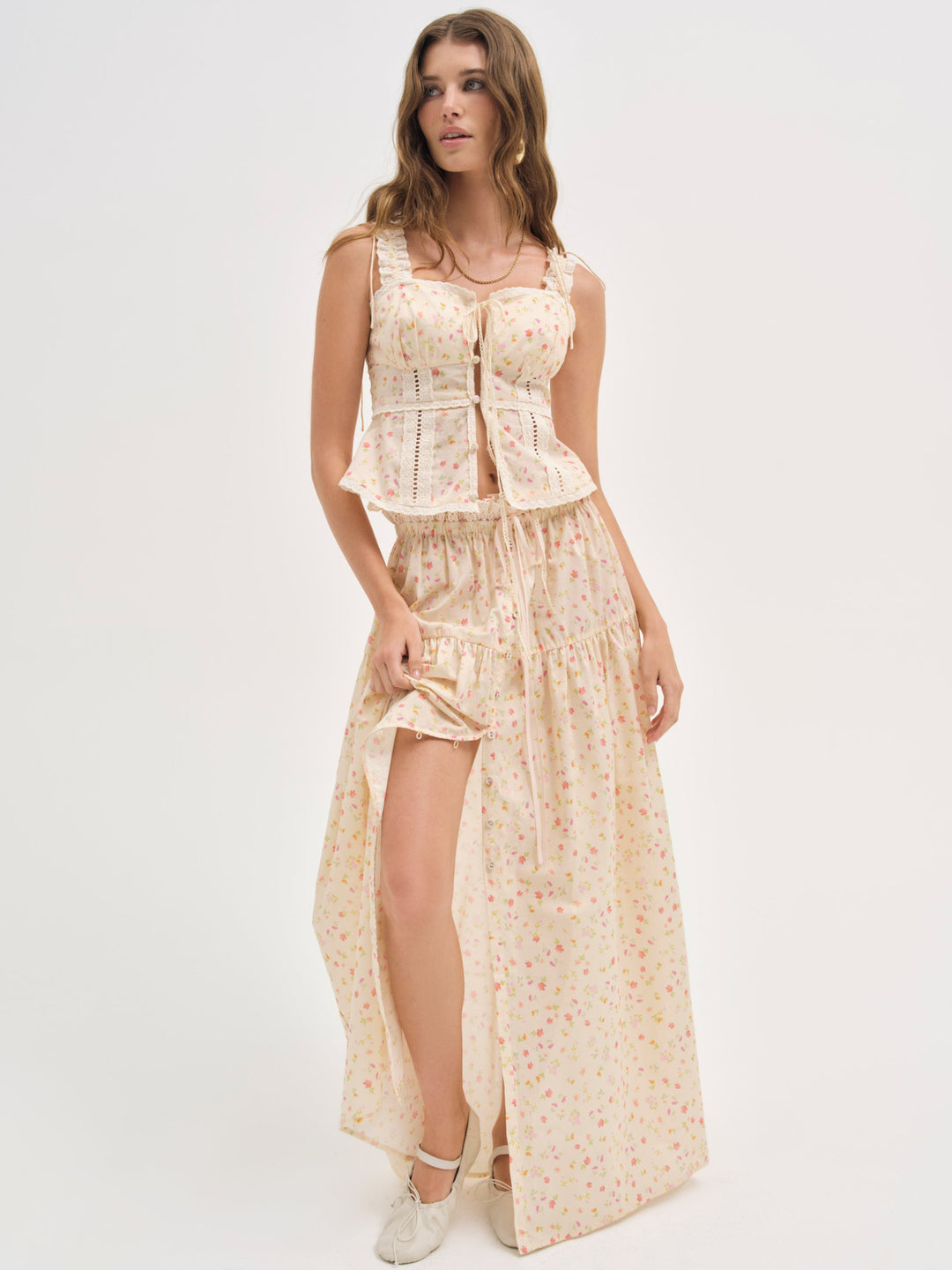 Morgan Top - Peach | For Love and Lemons