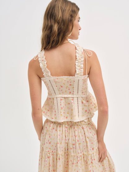 Morgan Top - Peach | For Love and Lemons