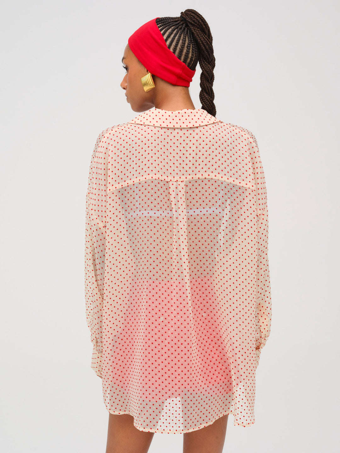 Love Dot Button-Up Top - Cream | For Love and Lemons