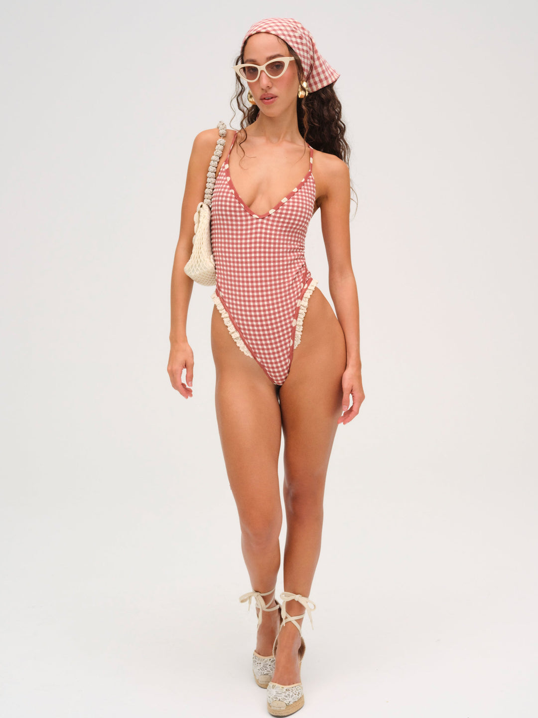 Strappy One Piece Swimsuit - Red | For Love and Lemons