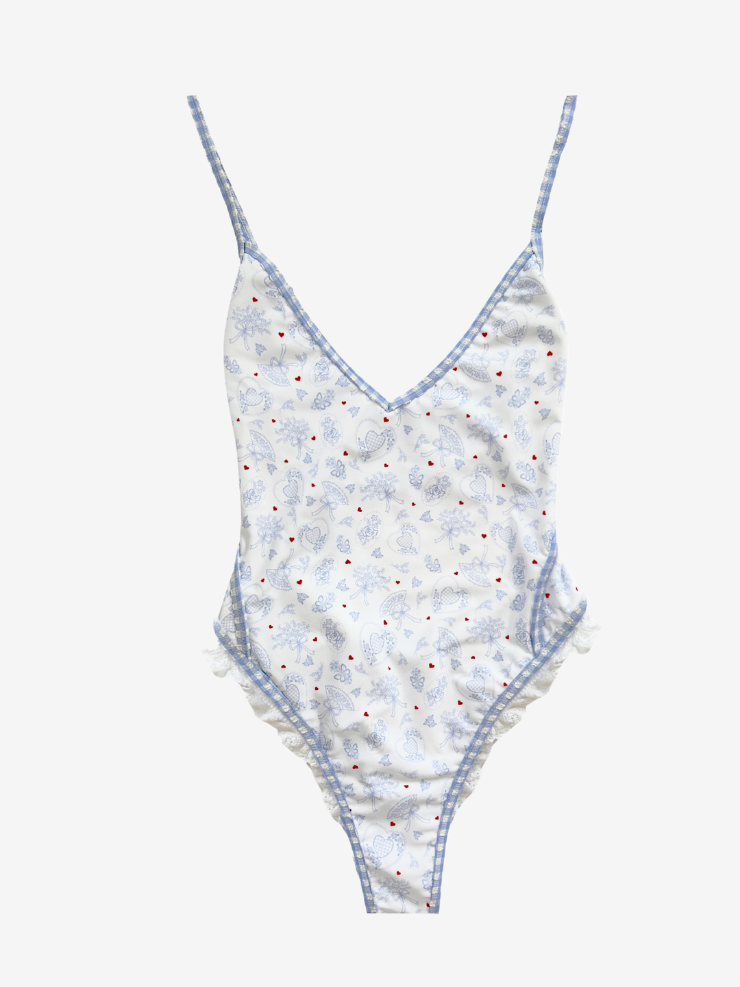 Strappy One Piece Swimsuit - Blue | For Love and Lemons