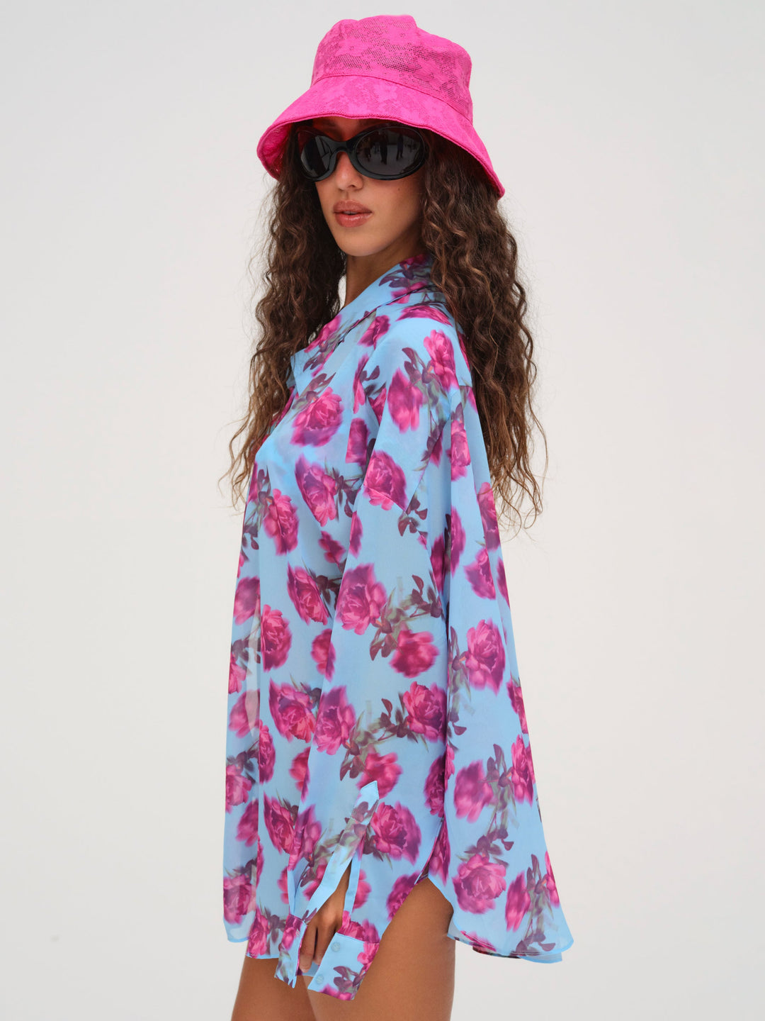 Floral Stems Button-Down Top - Blue | For Love and Lemons