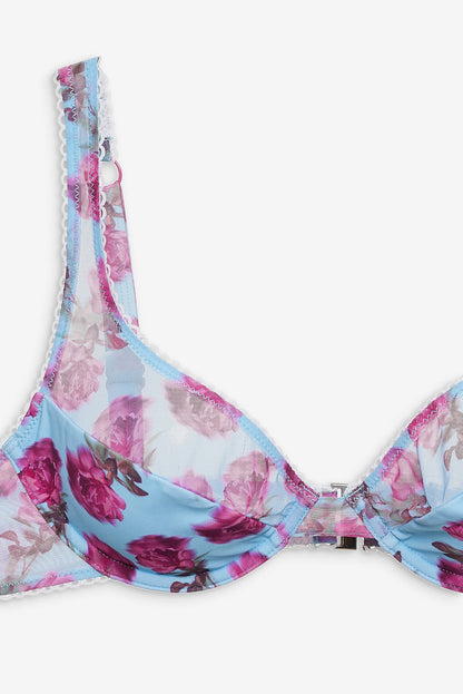Floral Stems Underwire Bikini Top - Blue | For Love and Lemons