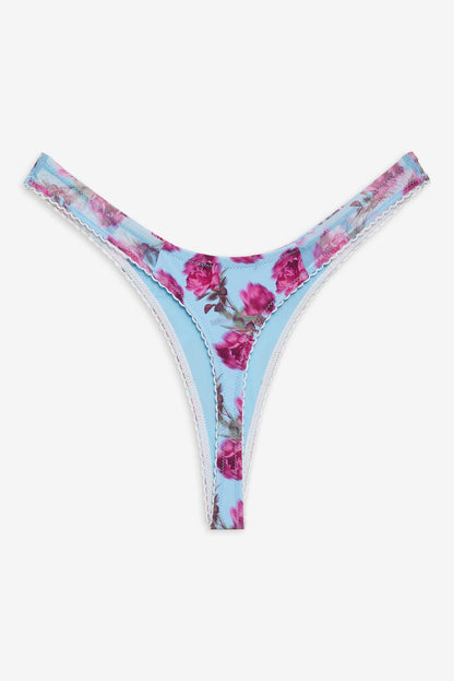 Floral Stems Bikini Bottom - Blue | For Love and Lemons