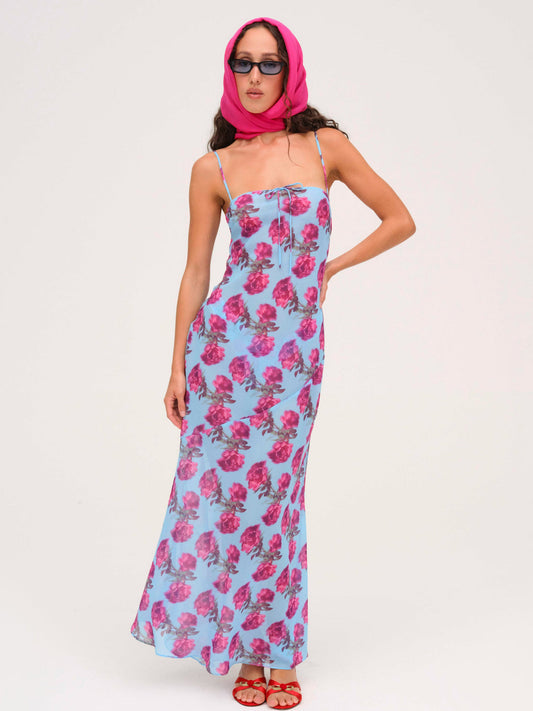 Marina Maxi Dress - Blue | For Love and Lemons