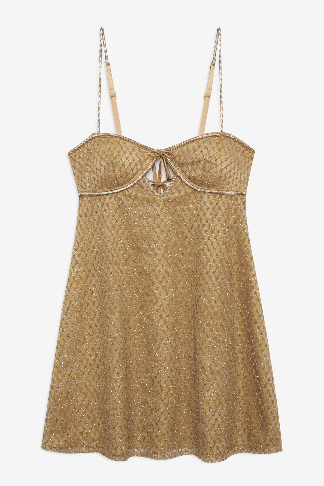 Glitter Slip Dress - Gold | For Love and Lemons