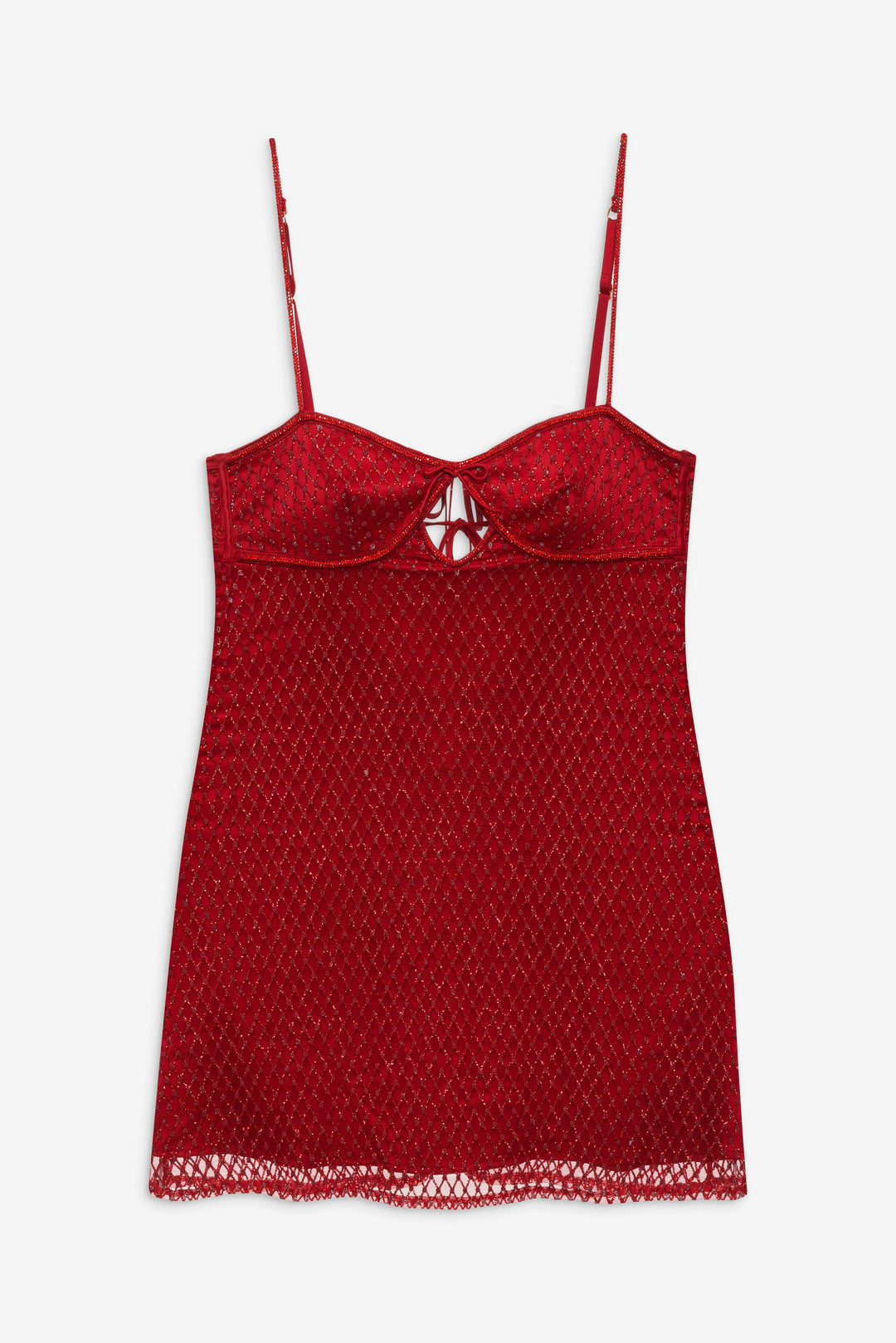 Glitter Slip Dress - Red | For Love and Lemons