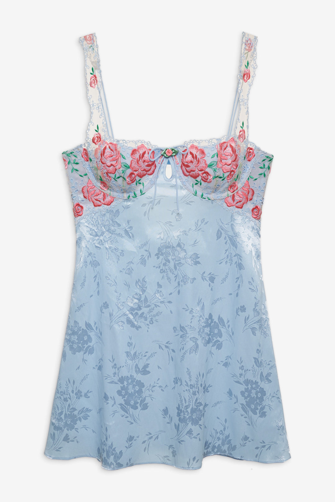 Vintage Rose Eyelet Slip - Blue | For Love and Lemons