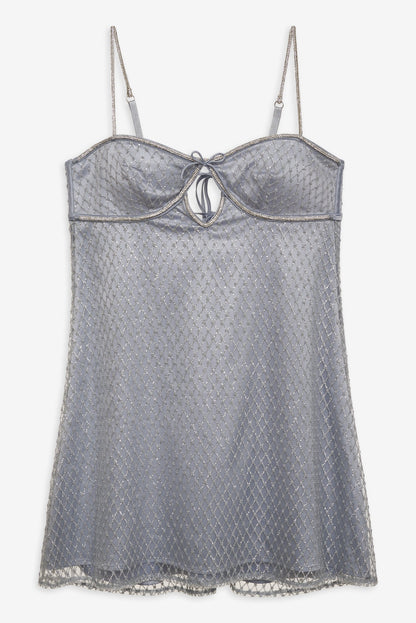 Glitter Slip Dress - Silver | For Love and Lemons