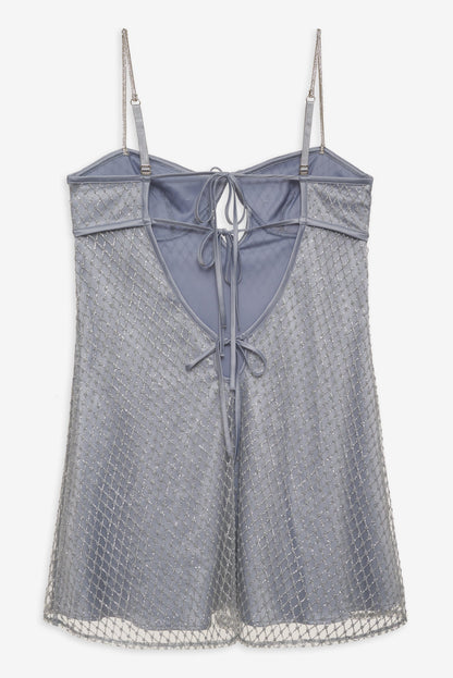Glitter Slip Dress - Silver | For Love and Lemons