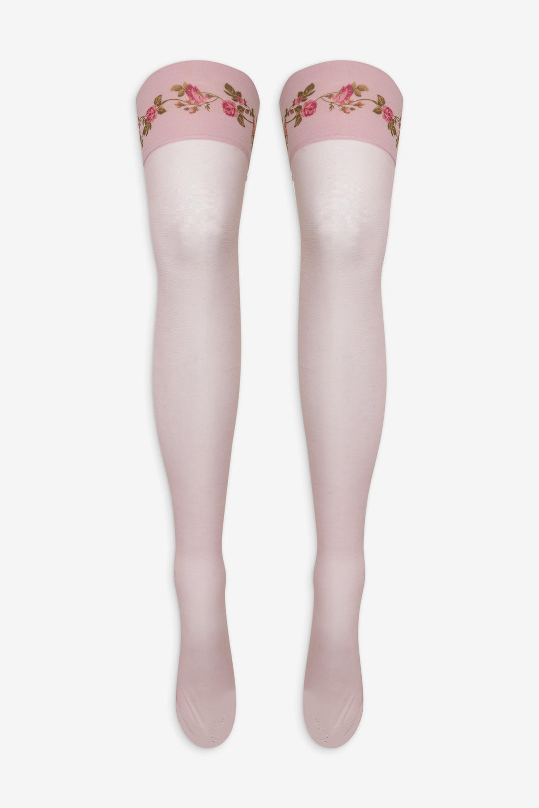 Rose Vine Thigh-High Socks - Pink | For Love and Lemons