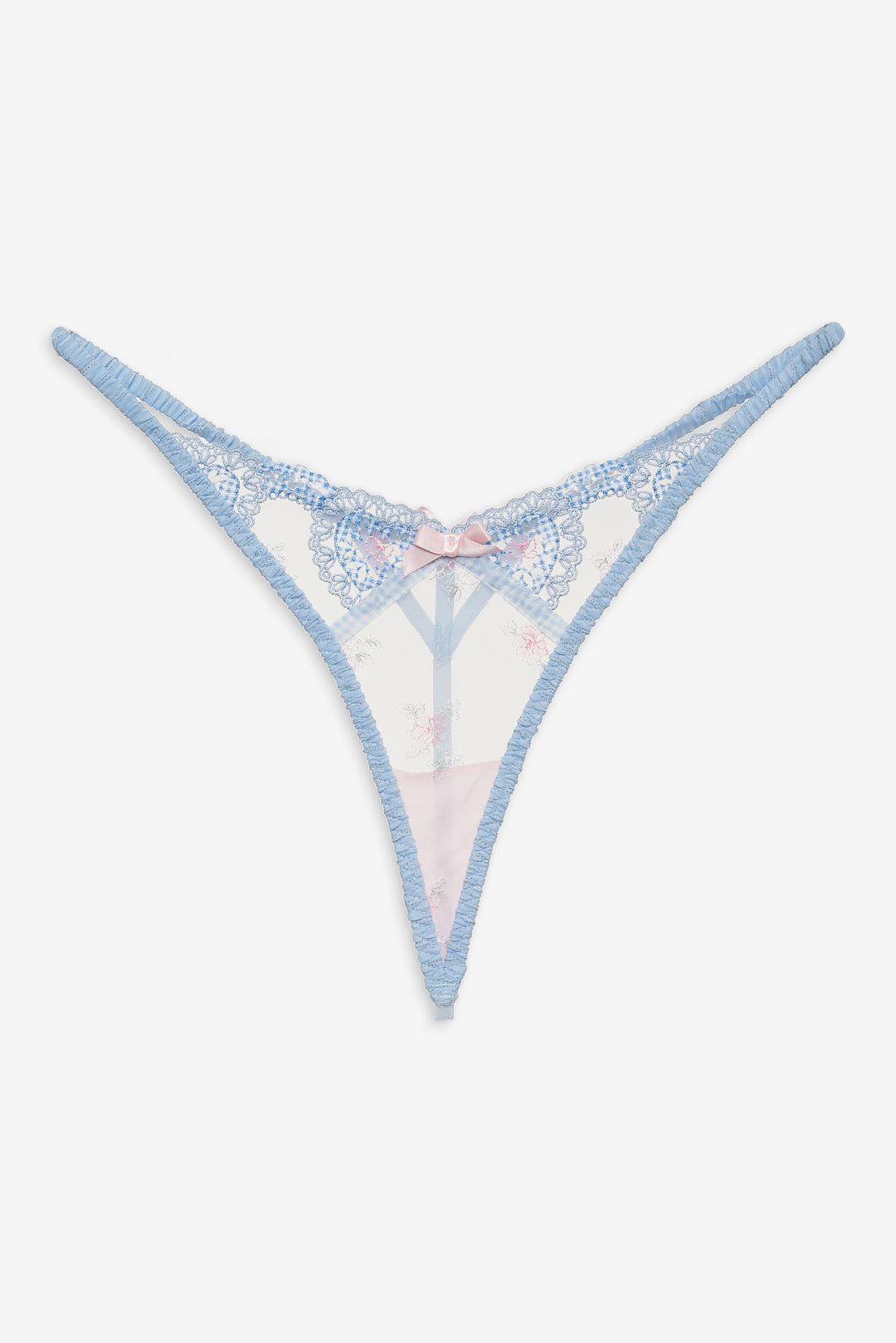 Dainty Doily Thong Panty - Blue | For Love and Lemons