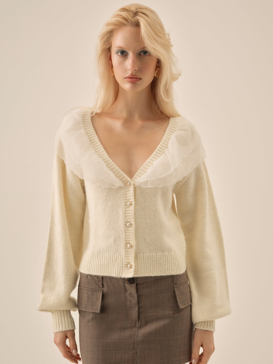 Aster Knit Cardigan - Cream | For Love and Lemons