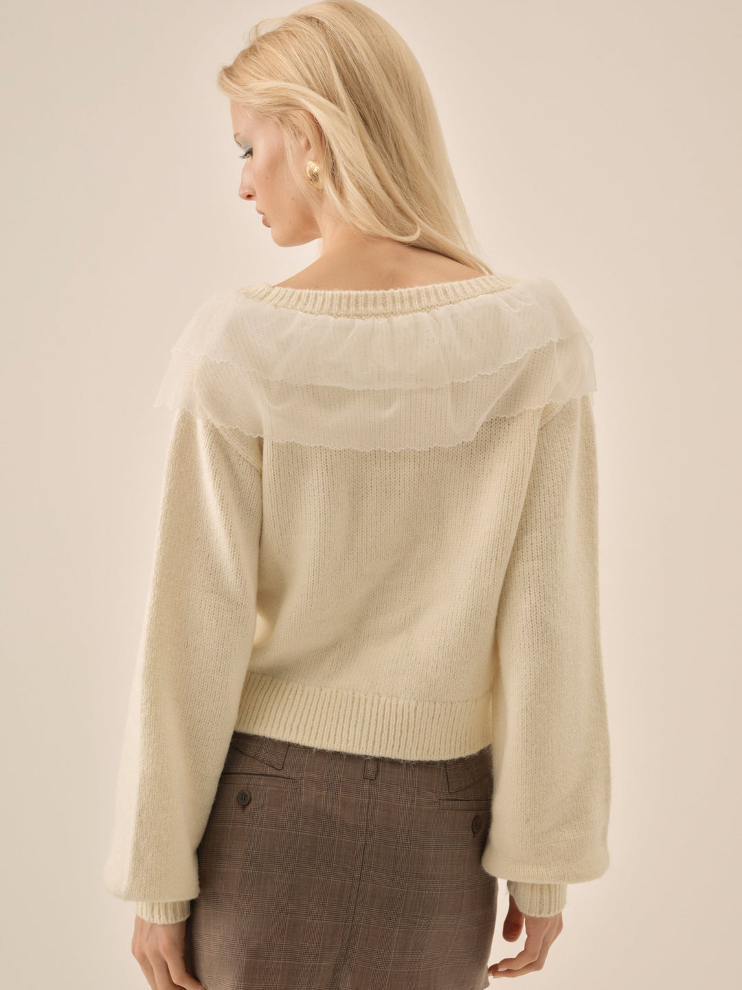 Aster Knit Cardigan - Cream | For Love and Lemons