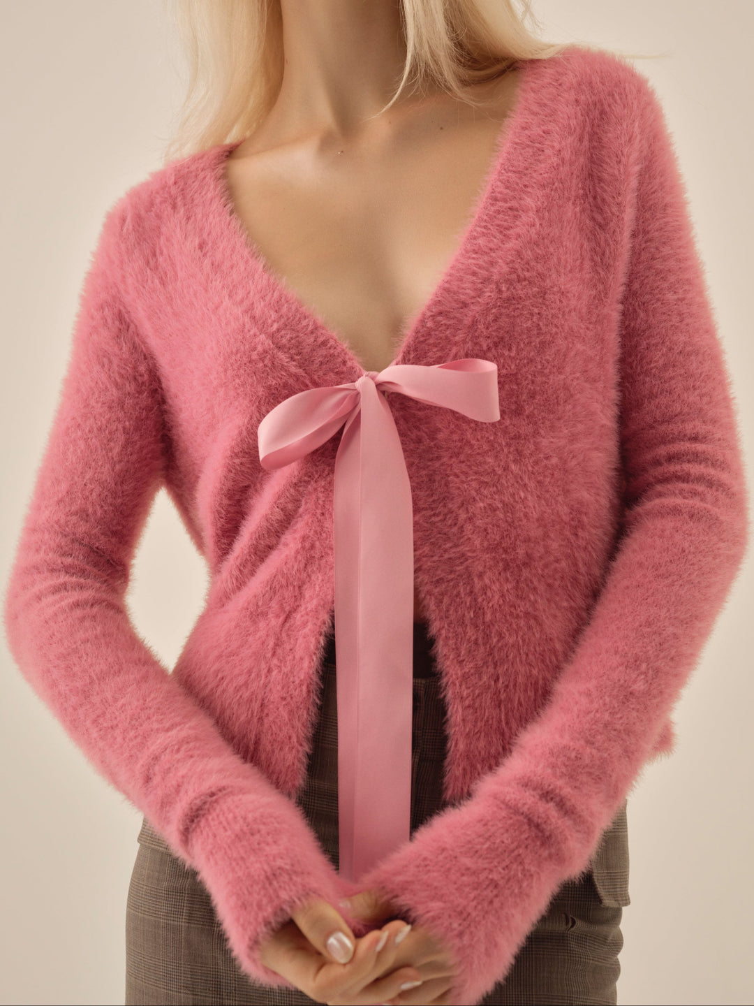 Tayla Knit Cardigan - Pink | For Love and Lemons