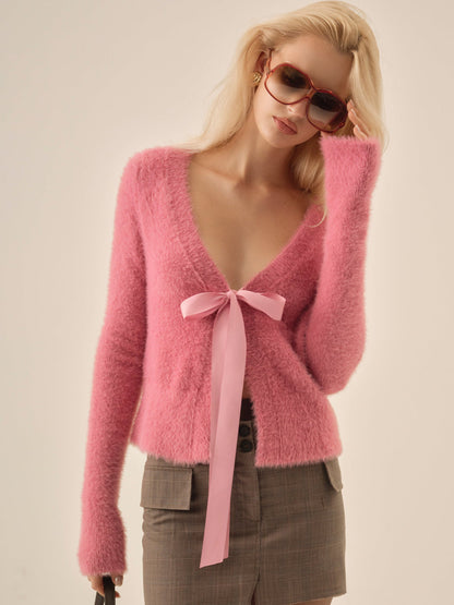 Tayla Knit Cardigan - Pink | For Love and Lemons