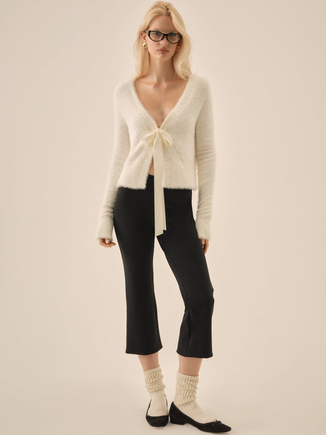 Tayla Knit Cardigan - Cream | For Love and Lemons