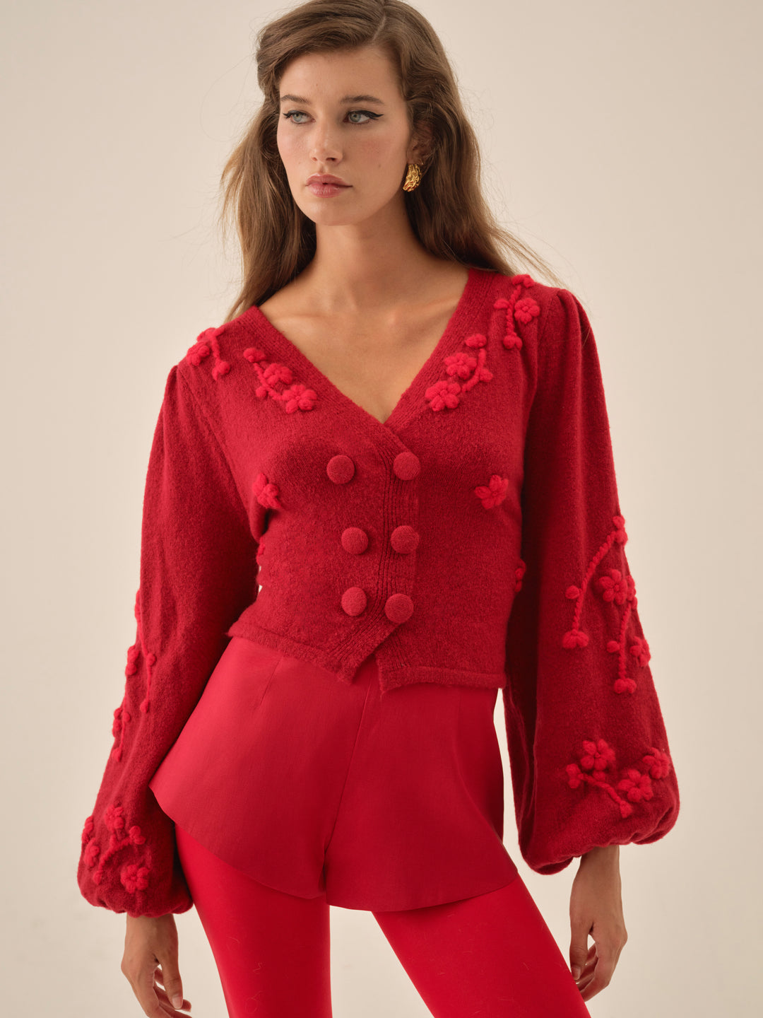 Adalyn Cardigan - Red | For Love and Lemons