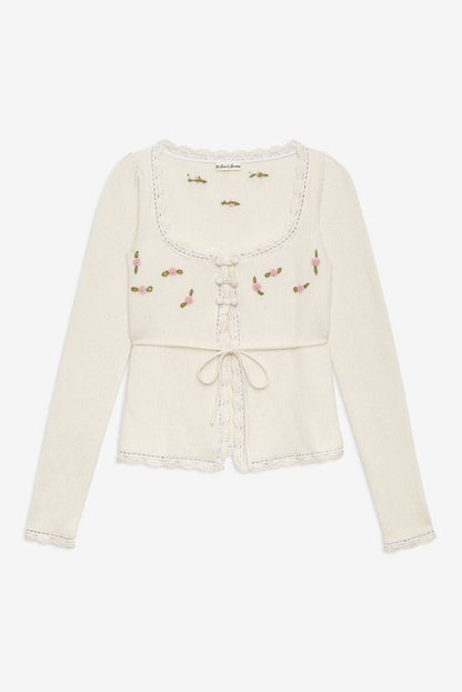 Pheobe Knit Top - Cream | For Love and Lemons