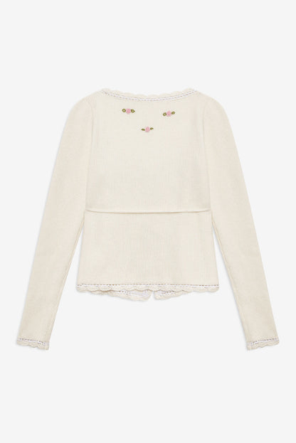 Pheobe Knit Top - Cream | For Love and Lemons