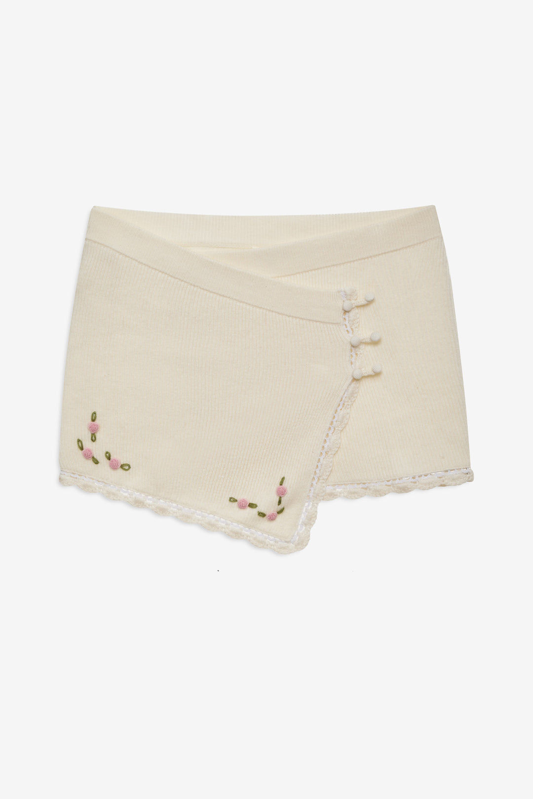 Pheobe Knit Mini Skirt - Cream | For Love and Lemons